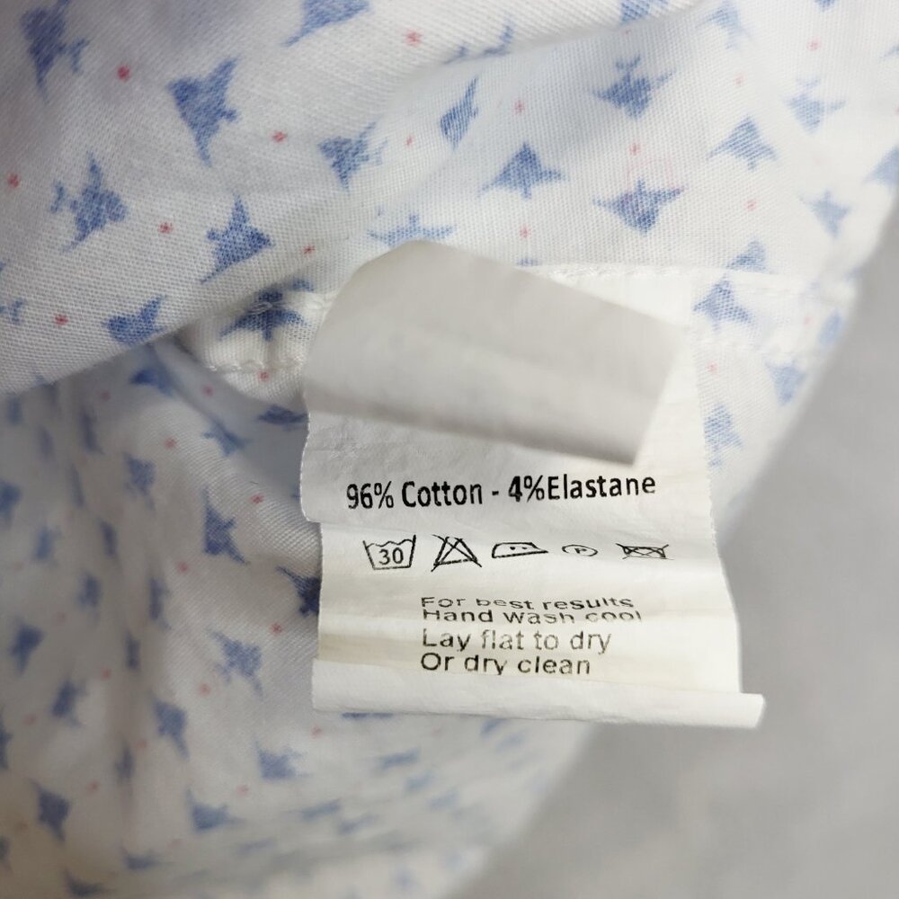 Peter Millar Shirt Mens Large Catch Of The Day Pocket Sport Button Down Preppy - Picture 8 of 10